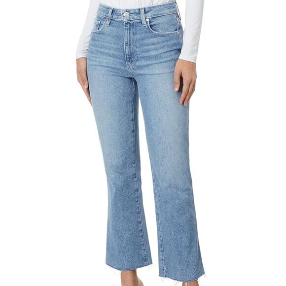 Paige Courtney Raw Hem Distressed Jeans Khristen Wash NWT 26 High Rise - Picture 2 of 5